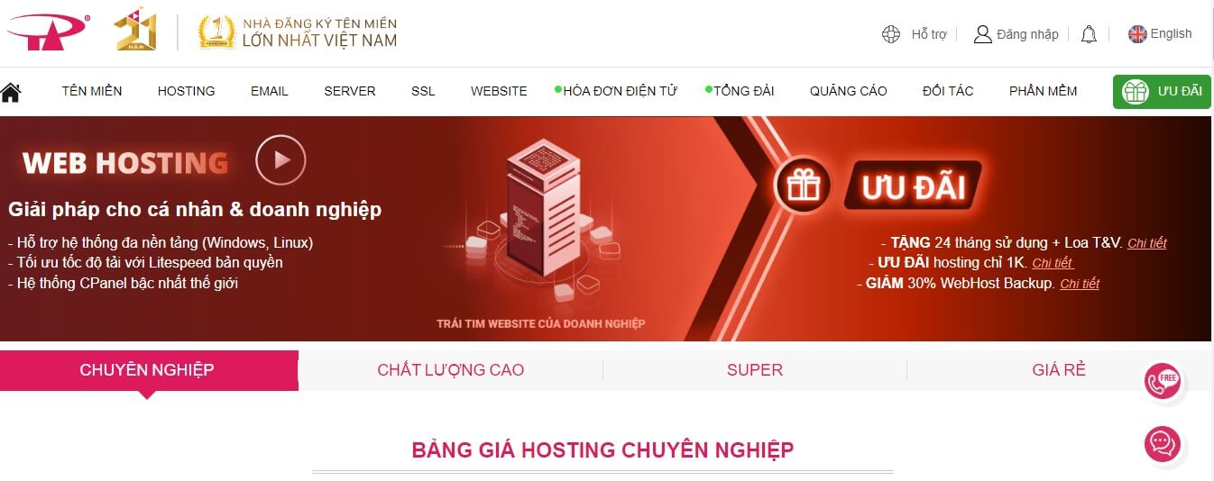 Công ty PA Việt cung cấp dịch vụ hosting chuyên nghiệp,uy tín