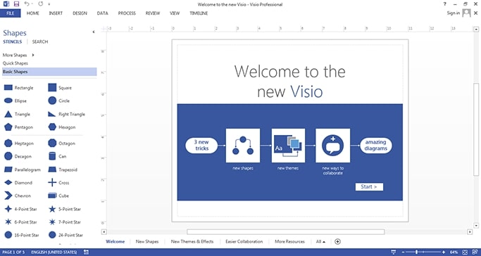 giao diện visio 2013 professional full crack