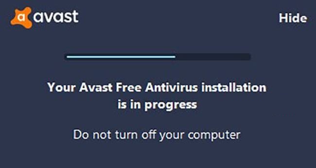 chờ đợi cài đặt Avast Antivirus full crack