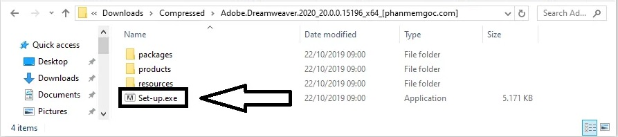 Giải nén file Adobe Dreamweaver 2020 full crack