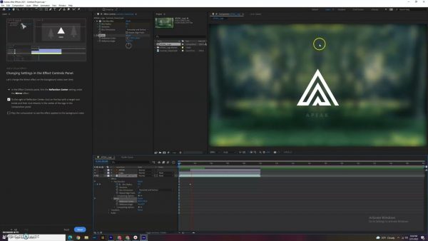 giao diện phần mềm của After Effects 2022 full crack