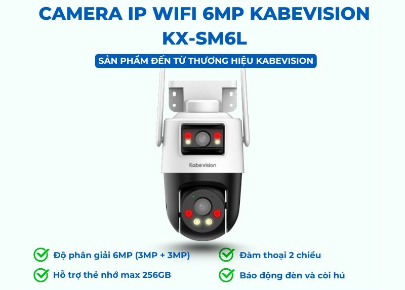 Camera IP WiFi 6MP Kabevision KX-SM6L
