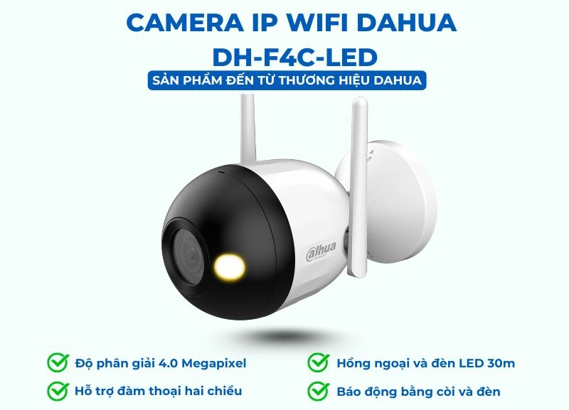 Camera IP Wifi Dahua 4MP DH-F4C-LED